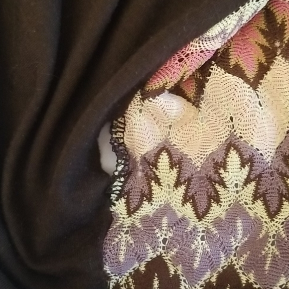 Junior's Pink Purple & Brown Dual-Pattern T-Shirt - Picture 5 of 5